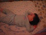 Sleeping JJ on her 1st birthday at 12:19 amSat Oct 8 23:22:30 CDT 2005